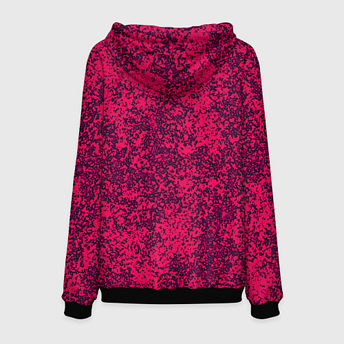 Мужская толстовка Насыщенный розовый текстура / 3D-Черный – фото 2
