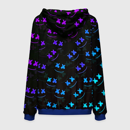 Мужская толстовка Nirvana x marshmello neon / 3D-Синий – фото 2