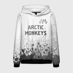 Толстовка-худи мужская Arctic Monkeys - white gradient посередине, цвет: 3D-черный