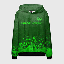 Толстовка-худи мужская Volkswagen - green gradient посередине, цвет: 3D-черный