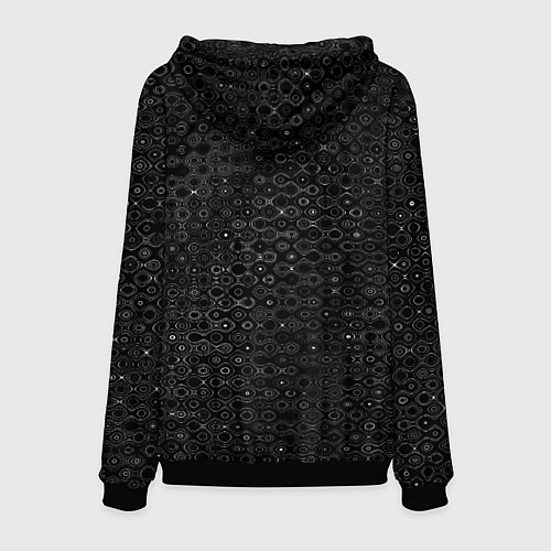 Мужская толстовка Чёрный текстурный с узором / 3D-Черный – фото 2