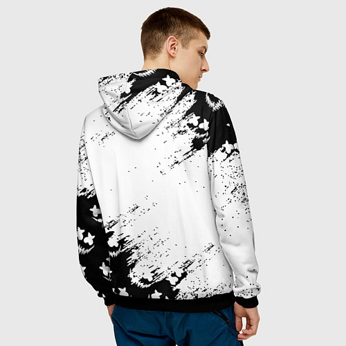 Мужская толстовка Marshmello x Linkin park / 3D-Черный – фото 4