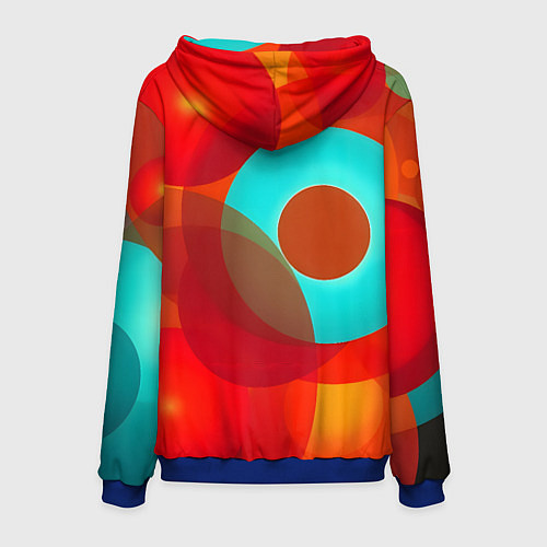 Мужская толстовка Оптическая абстракция с кругами / 3D-Синий – фото 2