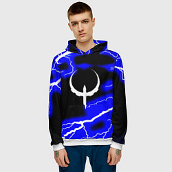 Толстовка-худи мужская Quake молнии шторм, цвет: 3D-белый — фото 2