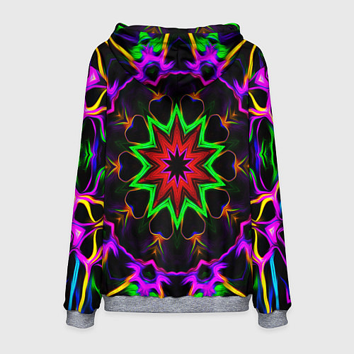 Мужская толстовка Неоновая геометрия узоры / 3D-Меланж – фото 2