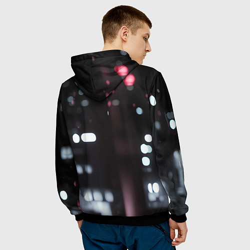 Мужская толстовка Человек-паук в красно-черном костюме / 3D-Черный – фото 4