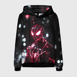 Толстовка-худи мужская Человек-паук в красно-черном костюме, цвет: 3D-черный