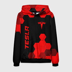 Мужская толстовка Tesla - red gradient вертикально