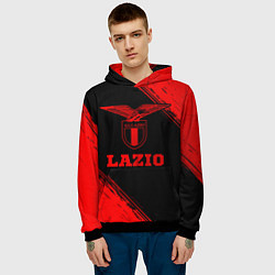 Толстовка-худи мужская Lazio - red gradient, цвет: 3D-черный — фото 2