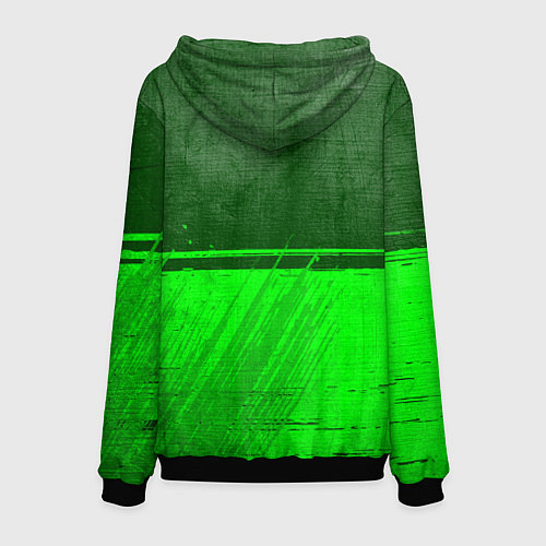 Мужская толстовка PUBG - green gradient посередине / 3D-Черный – фото 2