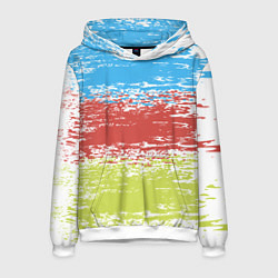 Толстовка-худи мужская Взмах кистью, цвет: 3D-белый