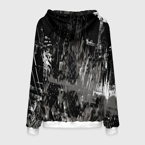 Мужская толстовка Бэтмен черно-белый стиль / 3D-Белый – фото 2