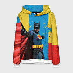 Толстовка-худи мужская Бэтмен предупреждает, цвет: 3D-белый