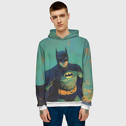 Толстовка-худи мужская Злой Бэтмен, цвет: 3D-белый — фото 2