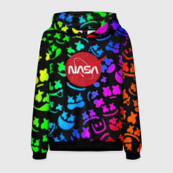 Толстовка-худи мужская Marshmello x NASA gradient, цвет: 3D-черный