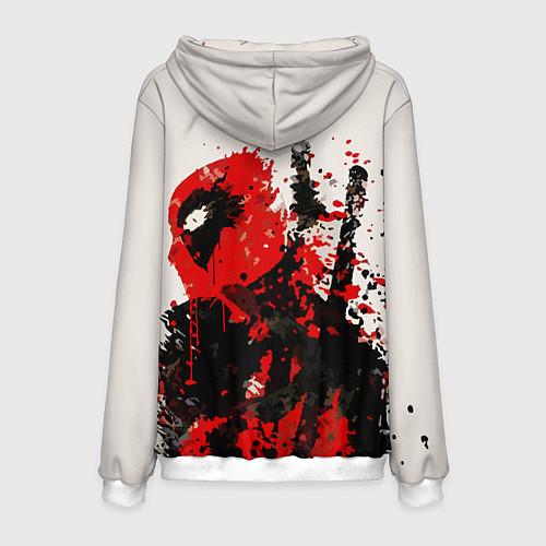 Мужская толстовка Дэдпул брызги / 3D-Белый – фото 2