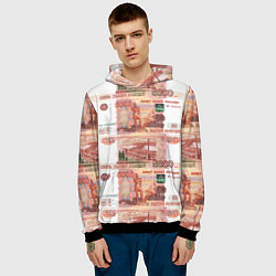 Толстовка-худи мужская 5 000 рублей, цвет: 3D-черный — фото 2