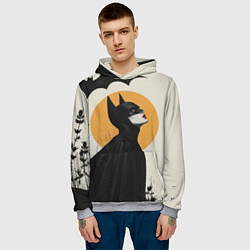Толстовка-худи мужская Девушка Бэтмен, цвет: 3D-меланж — фото 2