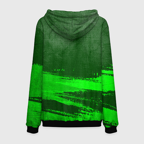 Мужская толстовка Dongfeng - green gradient посередине / 3D-Черный – фото 2