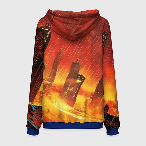 Мужская толстовка Бэтмен застыл в воздухе / 3D-Синий – фото 2