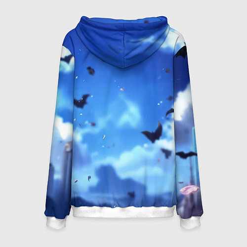 Мужская толстовка Бэтмен синее небо / 3D-Белый – фото 2