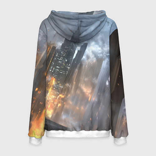 Мужская толстовка Бэтмен - старый стиль / 3D-Белый – фото 2