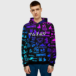 Толстовка-худи мужская Ведьмак логотипы игр, цвет: 3D-черный — фото 2