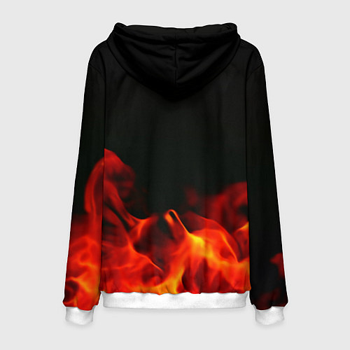 Мужская толстовка Doom огненная текстура / 3D-Белый – фото 2
