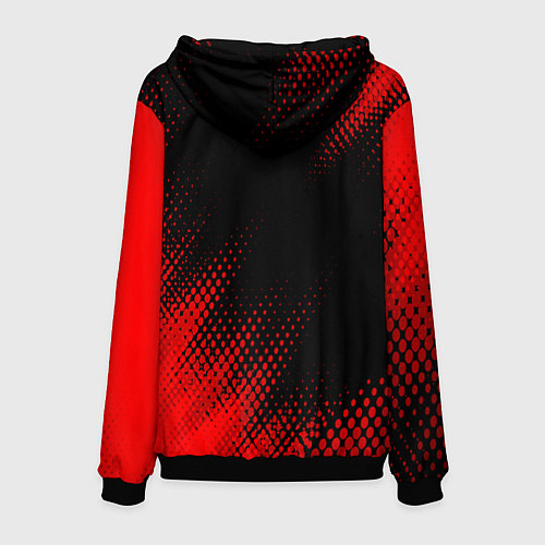 Мужская толстовка Peugeot - red gradient вертикально / 3D-Черный – фото 2