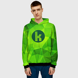 Толстовка-худи мужская The Killers green poly, цвет: 3D-черный — фото 2