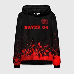 Толстовка-худи мужская Bayer 04 - red gradient посередине, цвет: 3D-черный