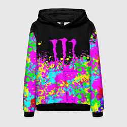 Мужская толстовка Monster energy краски неоновые