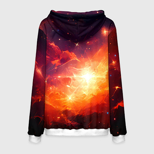 Мужская толстовка Fire Luffy - One Piece / 3D-Белый – фото 2