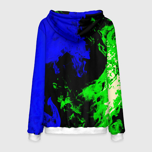 Мужская толстовка Monster energy кислотный огонь / 3D-Белый – фото 2