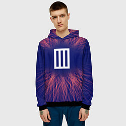 Толстовка-худи мужская Paramore red energy, цвет: 3D-черный — фото 2
