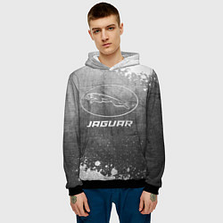 Толстовка-худи мужская Jaguar - grey gradient, цвет: 3D-черный — фото 2