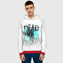 Толстовка-худи мужская Dead by april краски, цвет: 3D-красный — фото 2