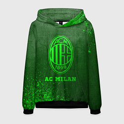 Толстовка-худи мужская AC Milan - green gradient, цвет: 3D-черный