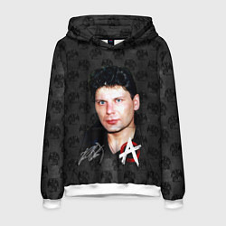 Толстовка-худи мужская Юрий Хой из Сектор газа, цвет: 3D-белый