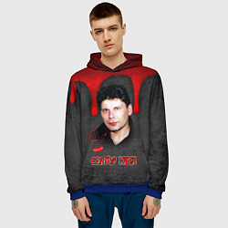 Толстовка-худи мужская Сектор газа - рок жив, цвет: 3D-синий — фото 2