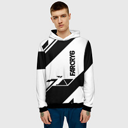 Толстовка-худи мужская Farcry6 геометрия полосы, цвет: 3D-черный — фото 2
