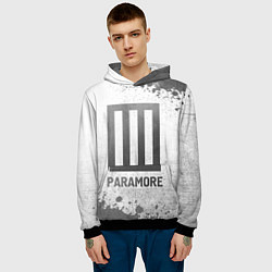 Толстовка-худи мужская Paramore - white gradient, цвет: 3D-черный — фото 2