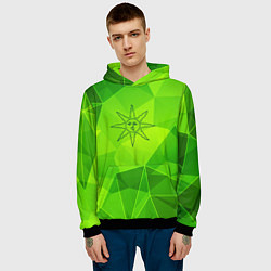 Толстовка-худи мужская Dark Souls green poly, цвет: 3D-черный — фото 2