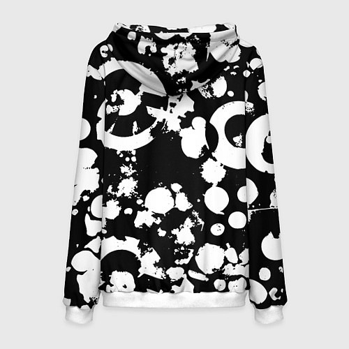 Мужская толстовка Модная чб абстракция - нейроарт / 3D-Белый – фото 2