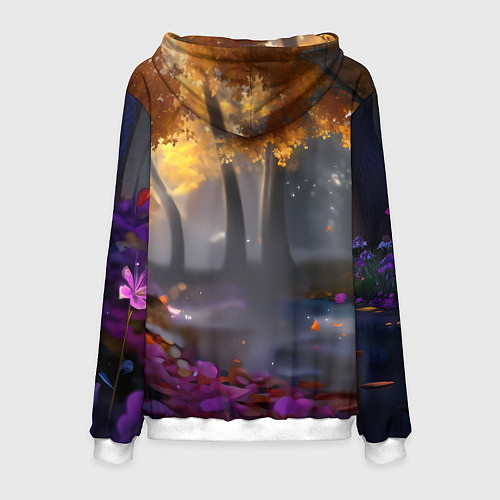 Мужская толстовка BMW синие неоновые фары / 3D-Белый – фото 2