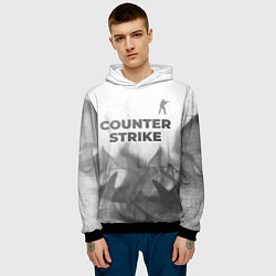 Толстовка-худи мужская Counter Strike - white gradient посередине, цвет: 3D-черный — фото 2