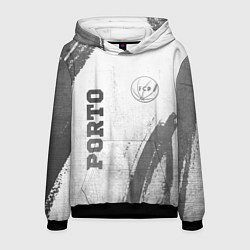 Толстовка-худи мужская Porto - white gradient вертикально, цвет: 3D-черный