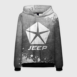 Толстовка-худи мужская Jeep - grey gradient, цвет: 3D-черный