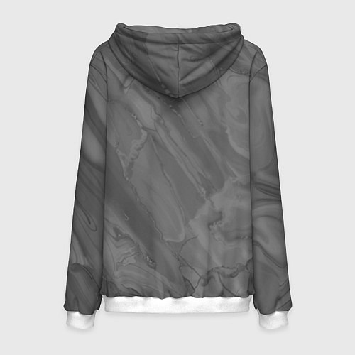 Мужская толстовка Серая текстура каменная мрамор / 3D-Белый – фото 2