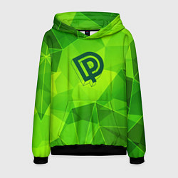 Толстовка-худи мужская Deep Purple green poly, цвет: 3D-черный